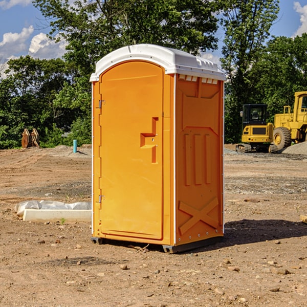 how often are the portable restrooms cleaned and serviced during a rental period in Kent Ohio